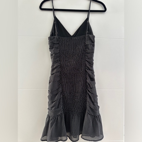 Storia black & white ruffle polka dot mini dress wedding formal event summer S - Picture 11 of 13